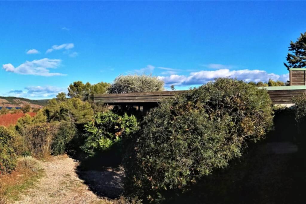 Studio 22 m2, terrasse vue montagne, dans propriété face au Lac du Salagou Liausson Extérieur photo
